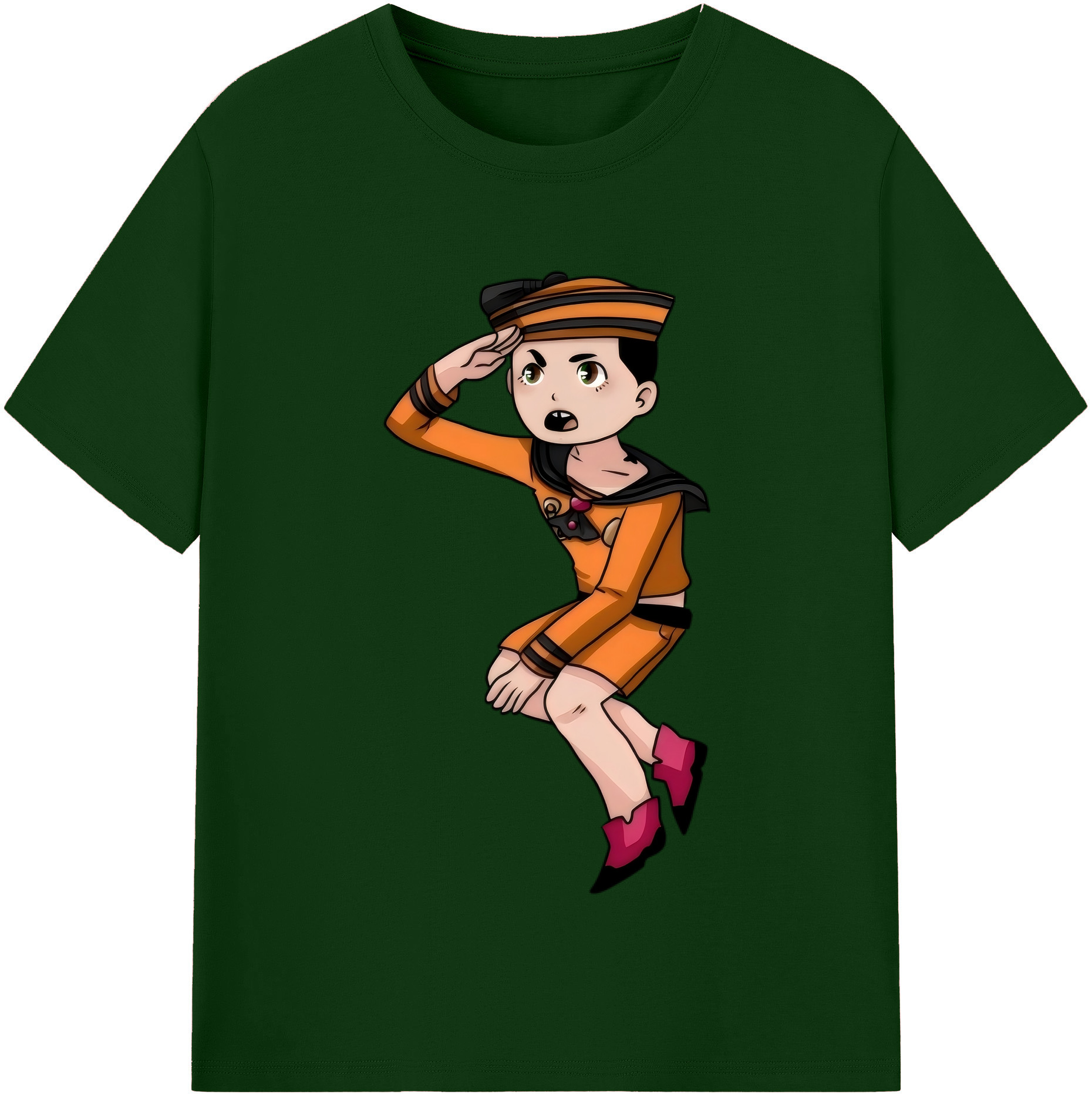 （画像用） ジョジョの奇妙な冒険 東方定助 JoJo's Bizarre Adventure Higashikata Josuke 綿100％半袖Tシャツ（フロントプリント）